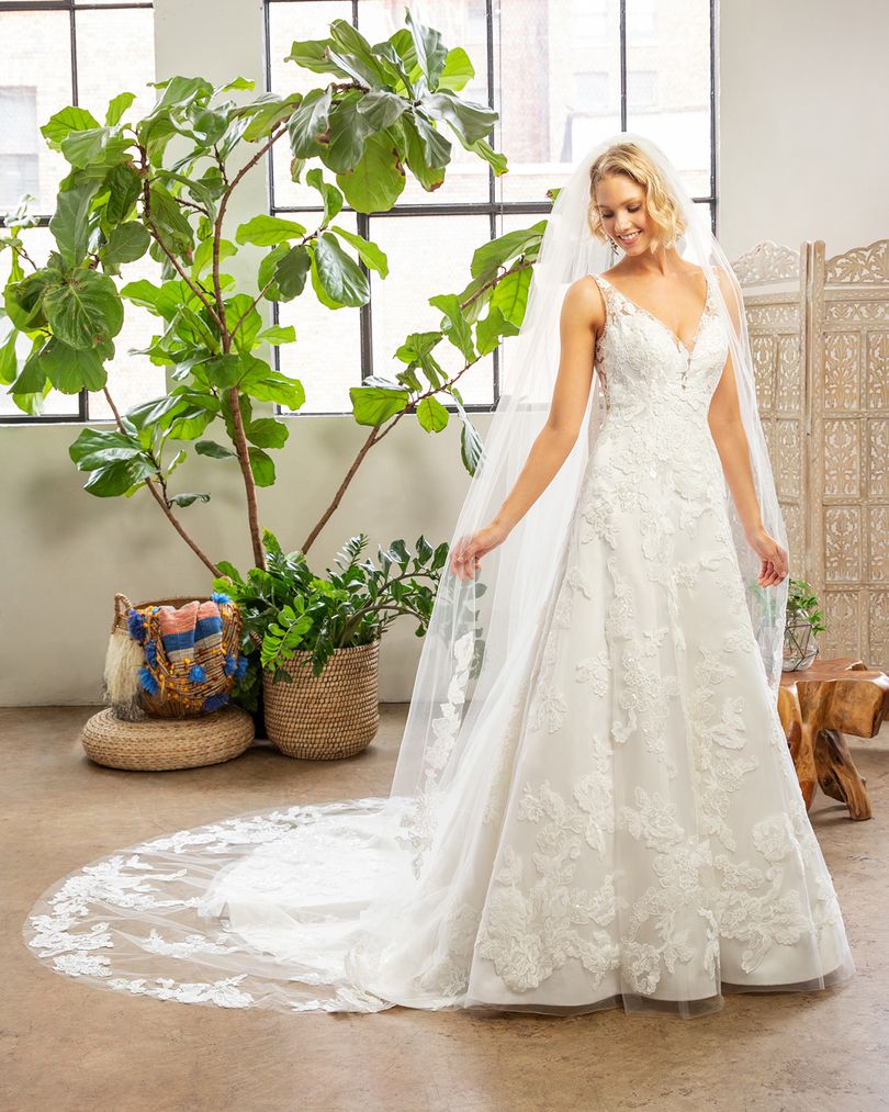 Cathedral Length Lace Veil by Casablanca Bridal